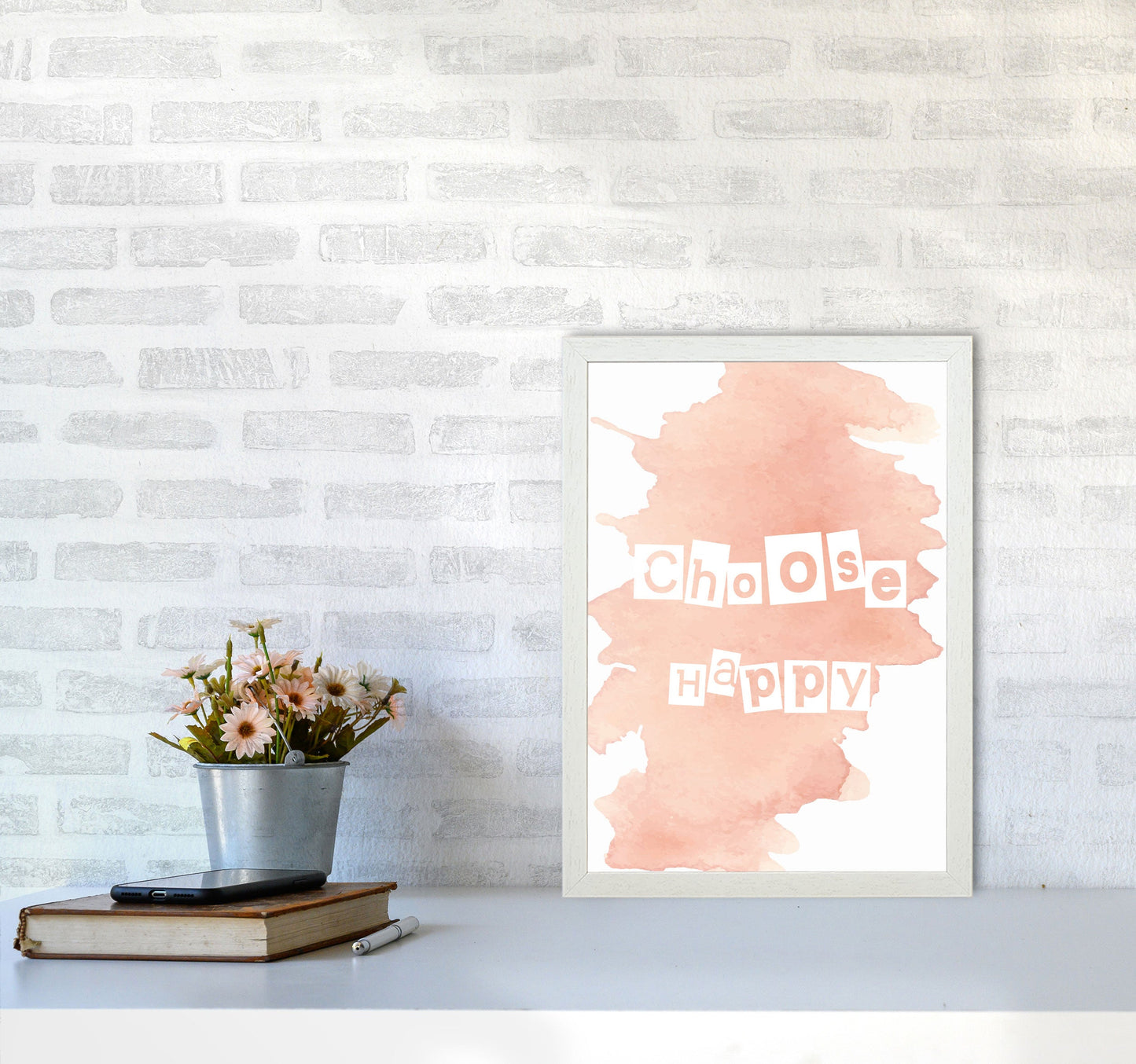 Sandsberg | Wählen Sie Happy Peach Aquarell Modern Print