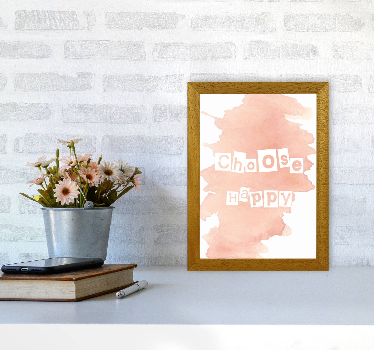 Sandsberg | Wählen Sie Happy Peach Aquarell Modern Print