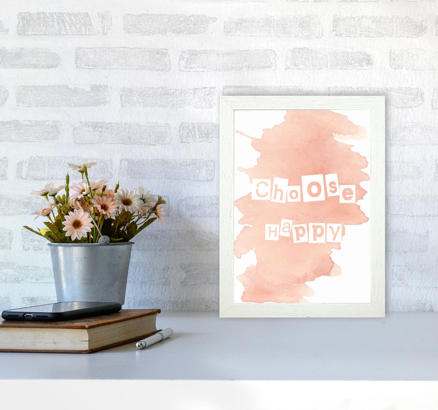 Sandsberg | Wählen Sie Happy Peach Aquarell Modern Print