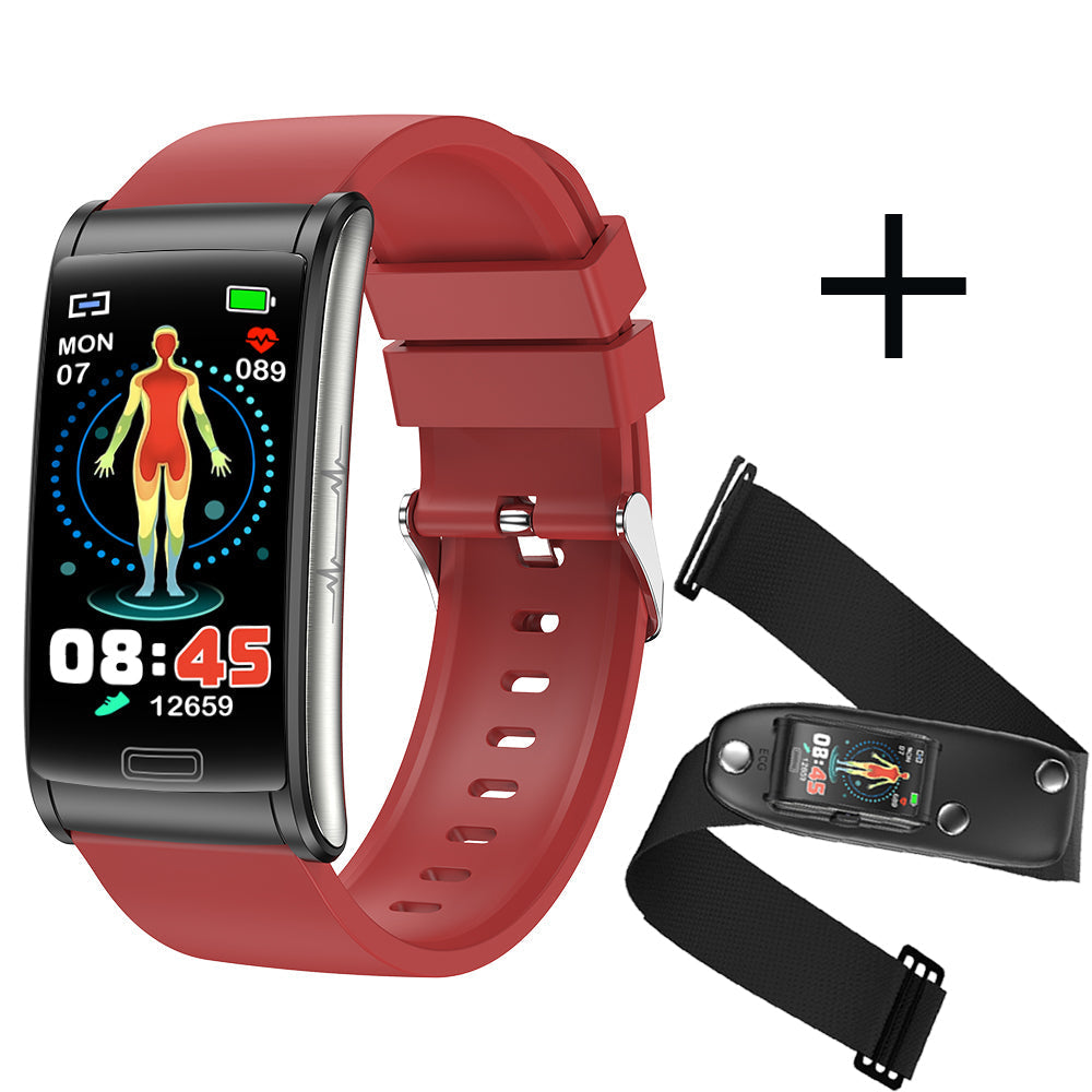 Sandsberg Smart Armband 3-Kanal-EKG Blutdruck Blutsauerstoff Blutzucker Schlaferkennung