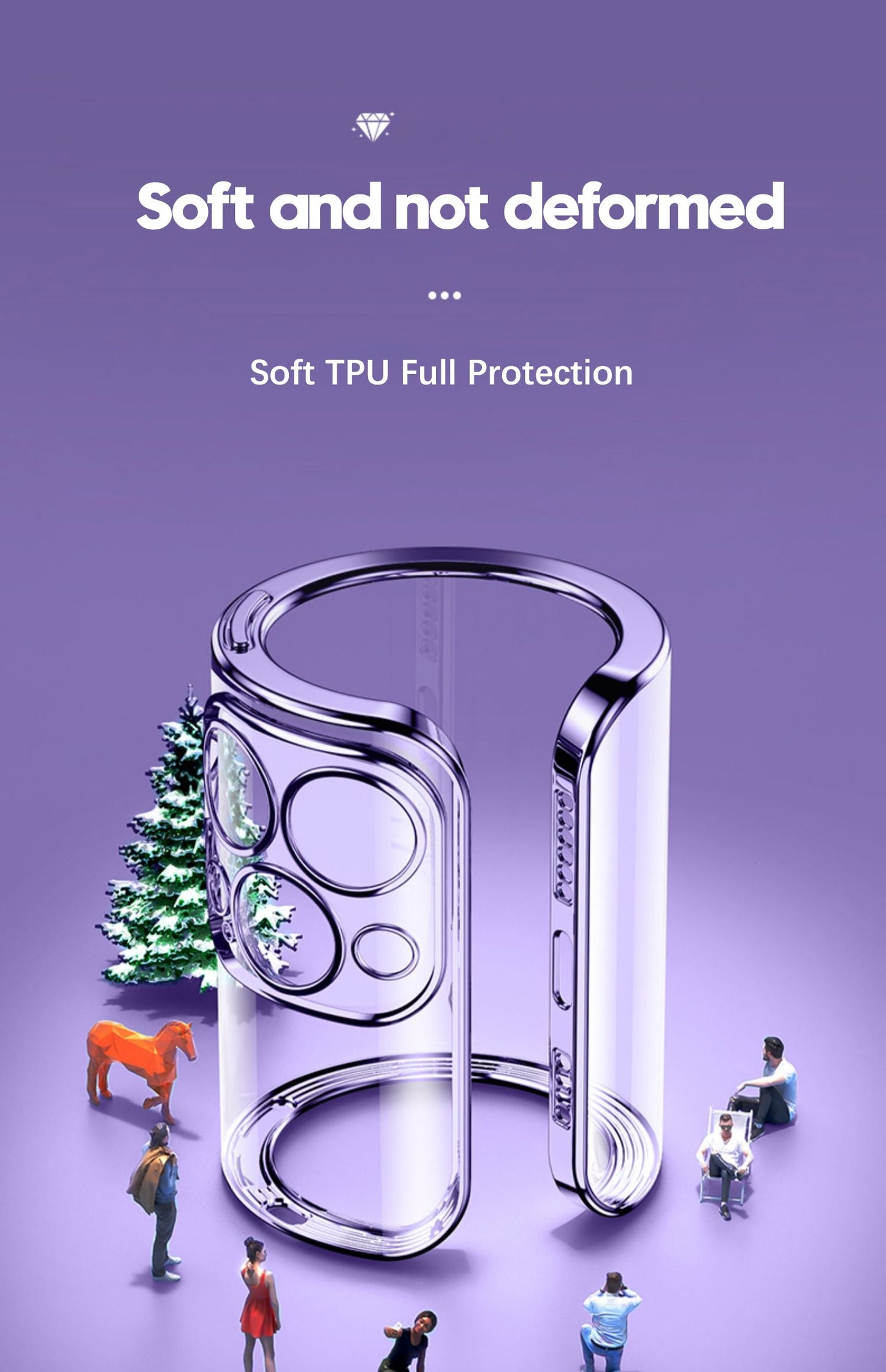Luxus Stoßfeste Transparente Silikonhülle für Apple iPhone | Premium Beschichtung, Wasserabweisend & Kratzfestes Transparentes Glitter Design