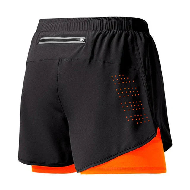 Schnelltrocknende Herren Laufshorts mit Reißverschluss