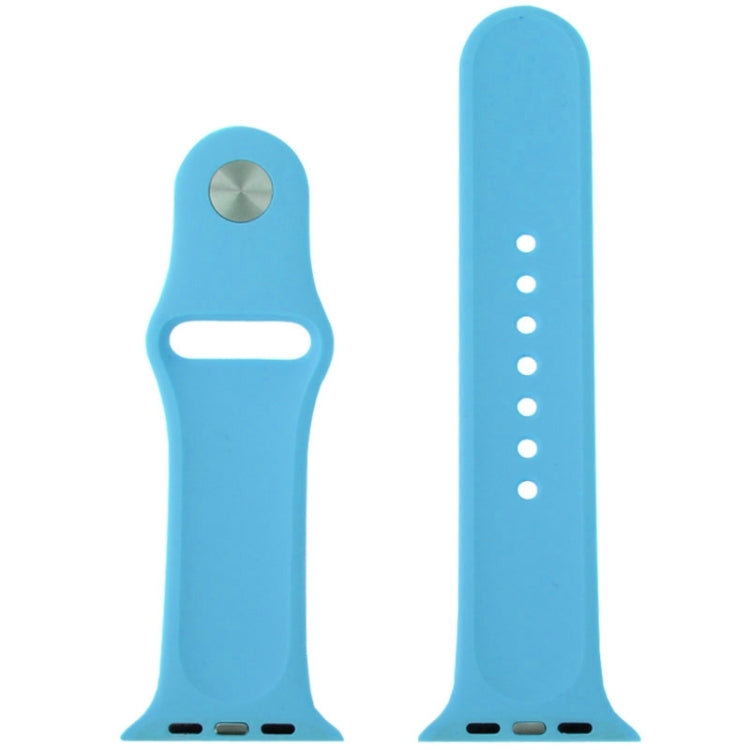 Sandsberg | Für Apple Watch Sport 38mm Hochleistungs-Rubber Sport-Armband mit Pin-und-Tuck-Verschluss (Blau)