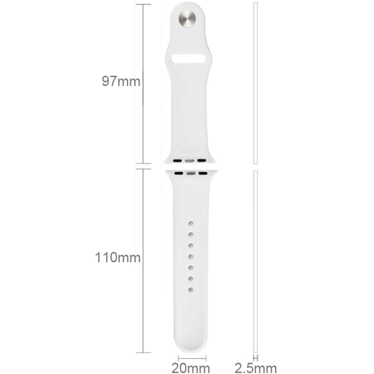 Sandsberg | Für Apple Watch Sport 38mm Hochleistungs-Rubber Sport-Armband mit Pin-und-Tuck-Verschluss (Blau)