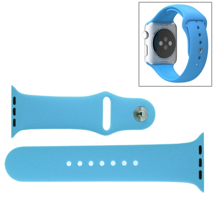 Sandsberg | Für Apple Watch Sport 38mm Hochleistungs-Rubber Sport-Armband mit Pin-und-Tuck-Verschluss (Blau)