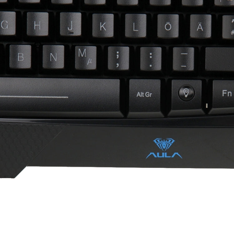 Sandsberg | Aula Killing Soul Behead Series Verdrahtete USB Stille / Rutschfeste QWERTZ-Tastatur mit Blu-ray-Hintergrundbeleuchtung + 500-1000Hz Rückgabefrequenz 7D Gaming Maus Combo-Kit, Deutsche Sprache Tasten