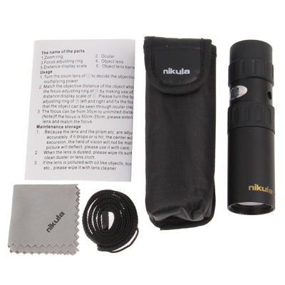 Sandsberg | 10-30 x 25mm Telescope Monokular für Rucksackreisen / Wandern (Schwarz)
