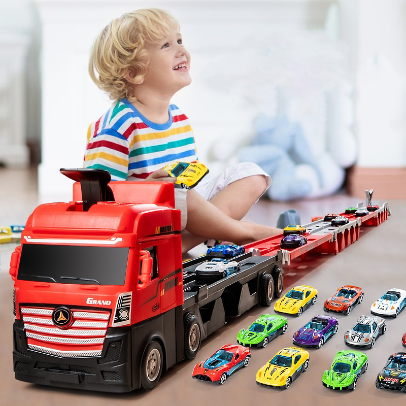 RaceTruck Mit Faltbarer Rennbahn - Spielspaß Für Jungen