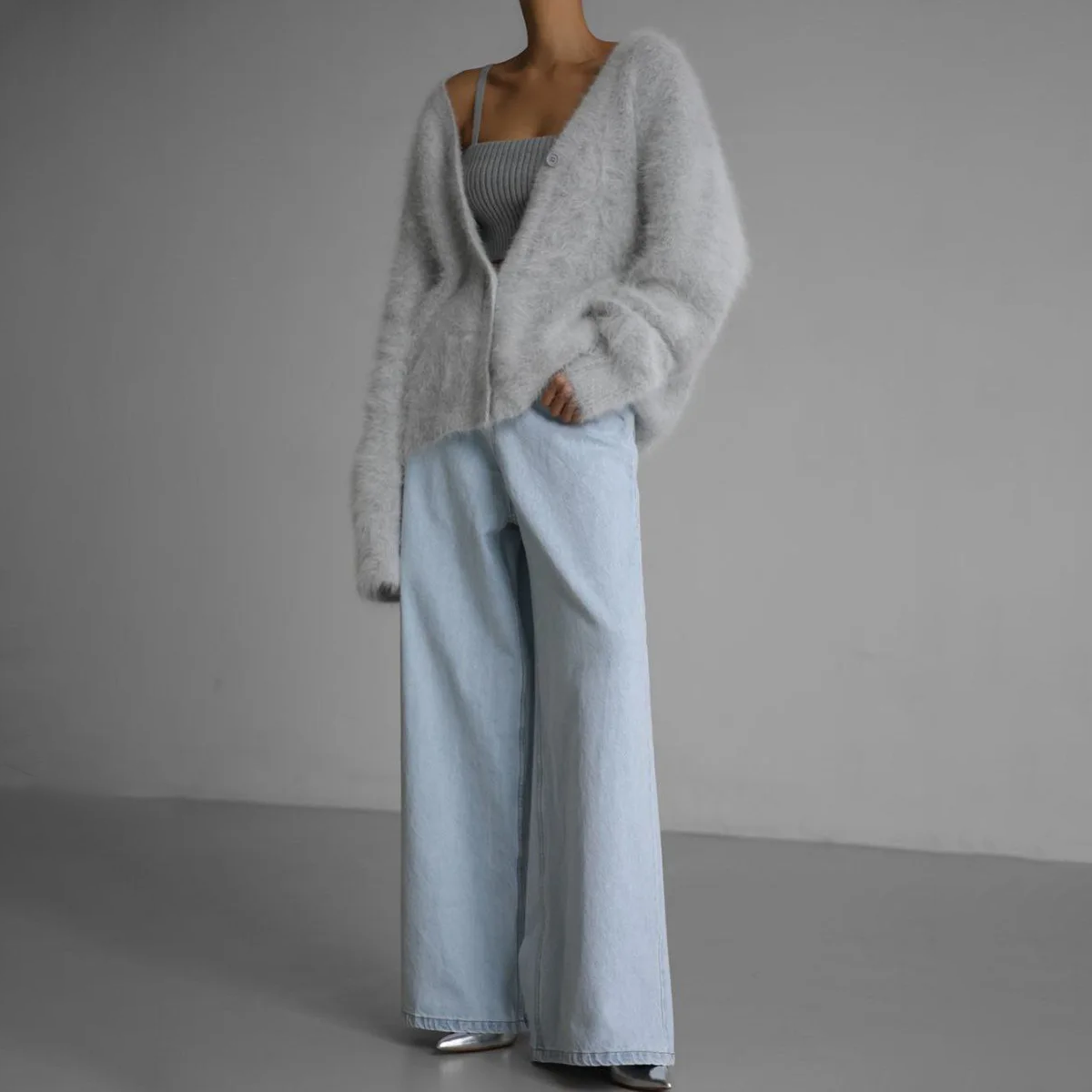 Bequeme Kaschmir-Weste mit Oversized-Schnitt