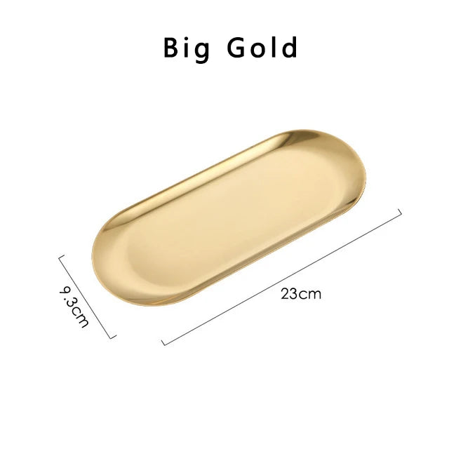 Edelstahl Gold Dessertteller