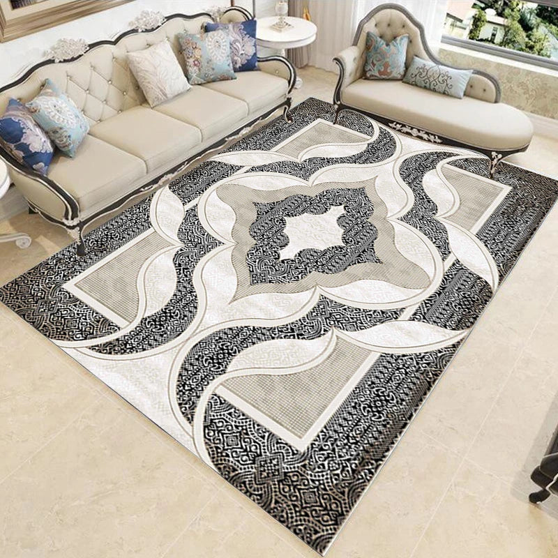 Nordic Schlafzimmer Dekor Teppiche rutschfest Waschbar Veranda Boden Matte Esszimmer Lounge Teppich Retro Ethnischen Stil Teppiche für Wohnzimmer