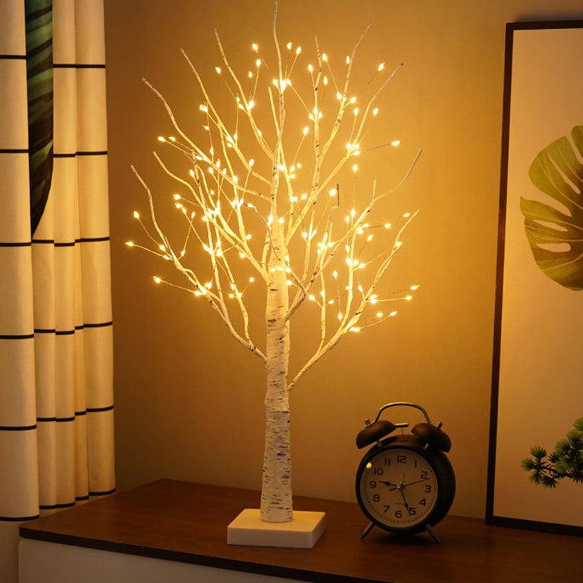 Elegante Birken LED Lampe Geldbaum
