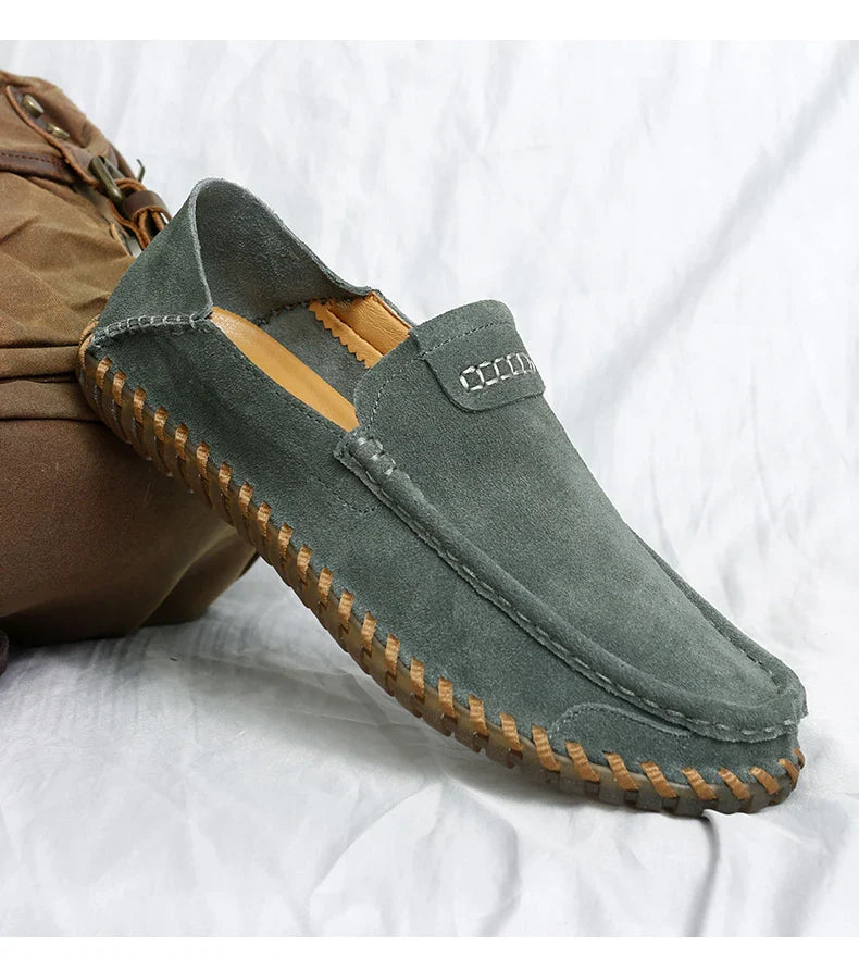 Goldene Setzlinge Freizeit Schuhe Herren Partystiefel Kuh Wildleder Leder Driving Flats Leichtgewicht Freizeit Sozial Mokassin