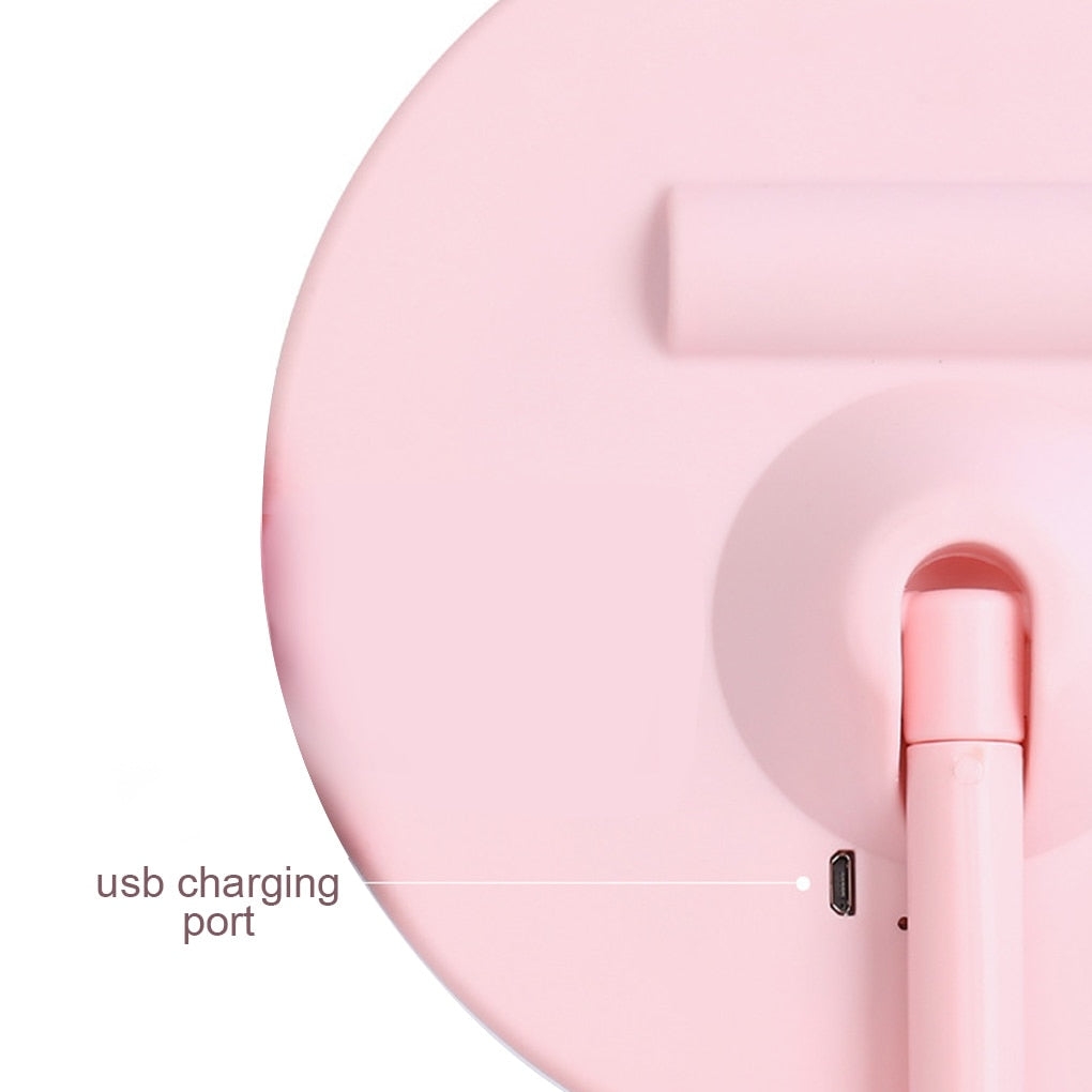 Glam️ | Schminkspiegel mit LED-Beleuchtung (USB-LED-Lichtleiste)