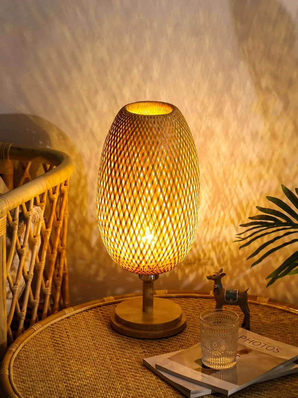 Japanische Tischlampe Nachttischlampe Schlafzimmer Ins Wind Warm Nordic Bambus Geflochten Licht Warmes Nachtlicht Retro Schreibtischlampe
