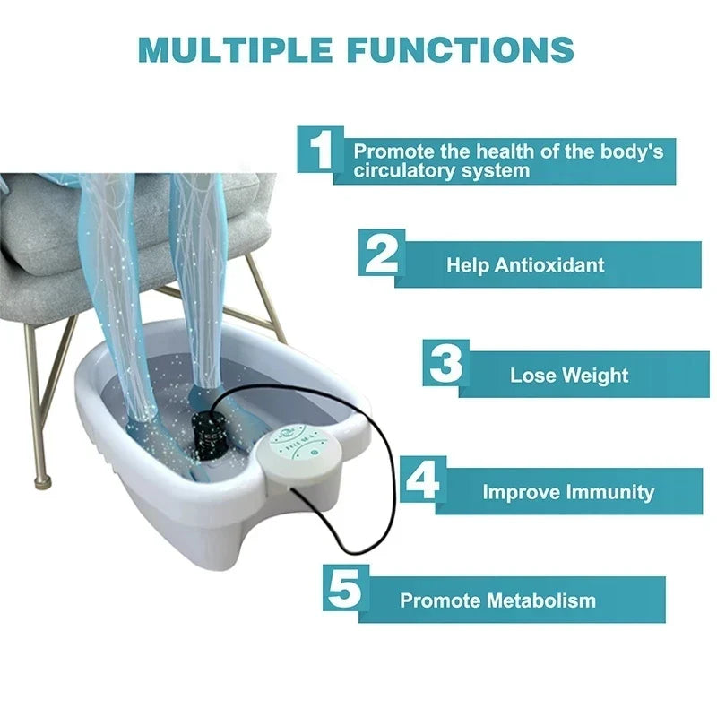 Mini Ionische Detox-Fußbadmaschine - Vibrations-Fußbad für Gesundheits- & Wellness-Therapie