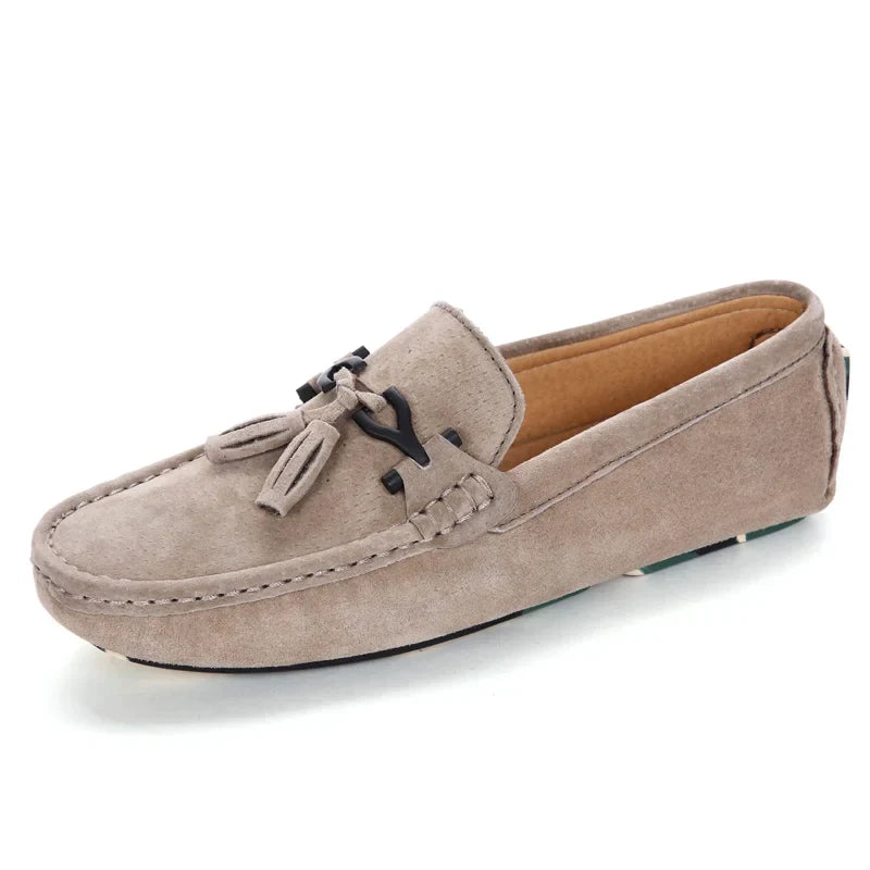 Quasten Loafer Herren Wildleder Luxus Schuhe Freizeit Slip-On Mokassin Fahren