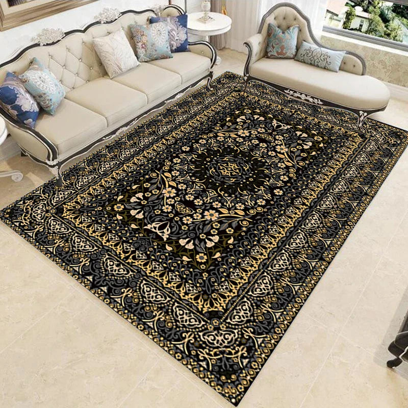 Nordic Schlafzimmer Dekor Teppiche rutschfest Waschbar Veranda Boden Matte Esszimmer Lounge Teppich Retro Ethnischen Stil Teppiche für Wohnzimmer