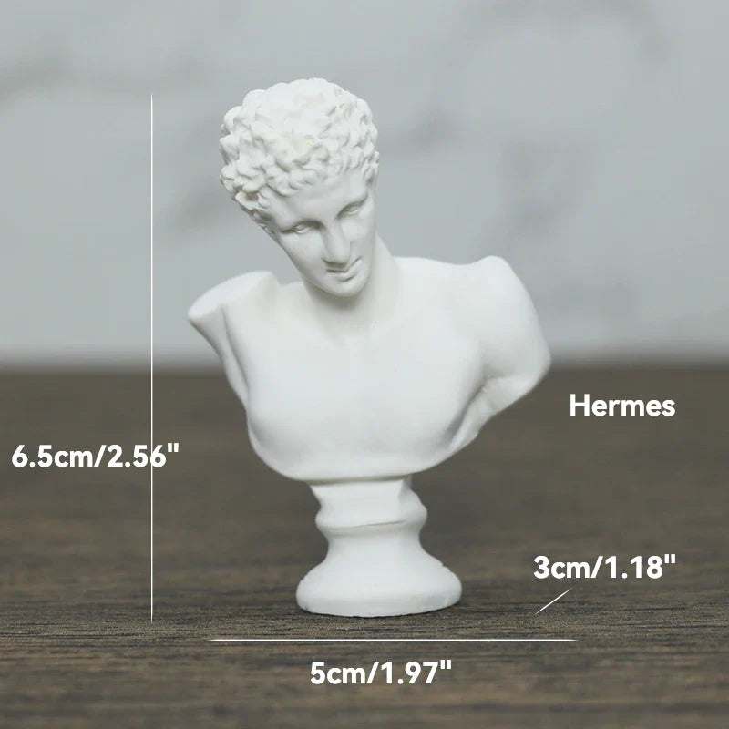 Griechische Mythologie Gott Göttin Held David Venus Mozart Büste Figurine Skulptur Statue Gips Skizze Übungsmodell Raumdekoration
