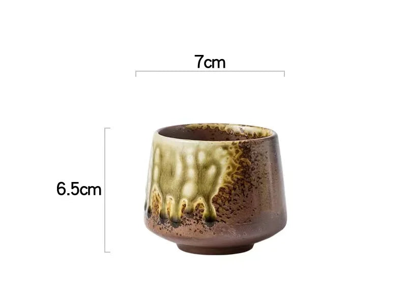Keramische Kaffeetasse im kreativen Lattebecher Kaffeetasse Japanisch Vintage Frühstück Milchbecher 200ml