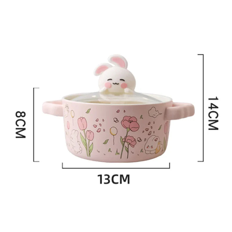 Kawaii Bunny Ramen Schüssel mit Deckel