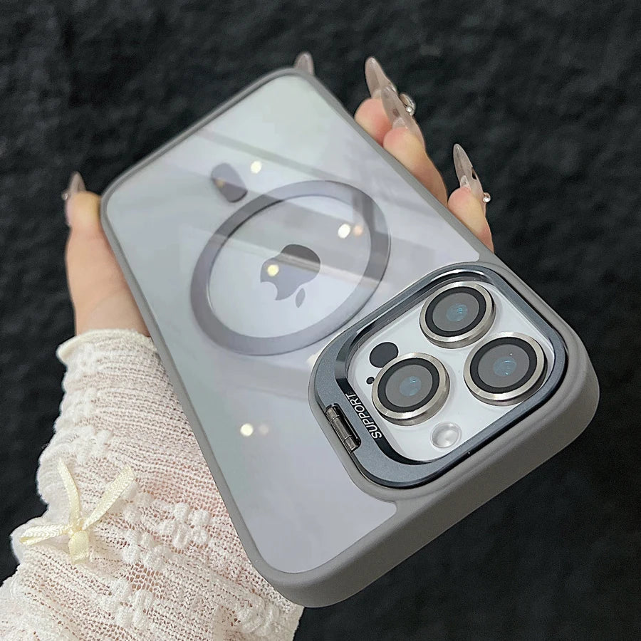 Sandsberg | Magnetische Magsafe Handyhülle Ständer Glaslinsenschutz Abdeckung