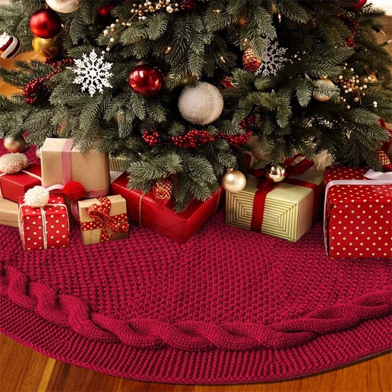 Weihnachtsbaumrock gestrickt