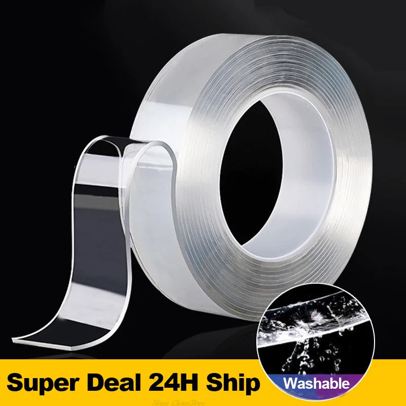 Nano Tape Super Strong Doppelseitiges Klebeband Transparent Wiederverwendbare Wasserdichte Bänder Wärmebeständigkeit Badezimmer Heimdekoration