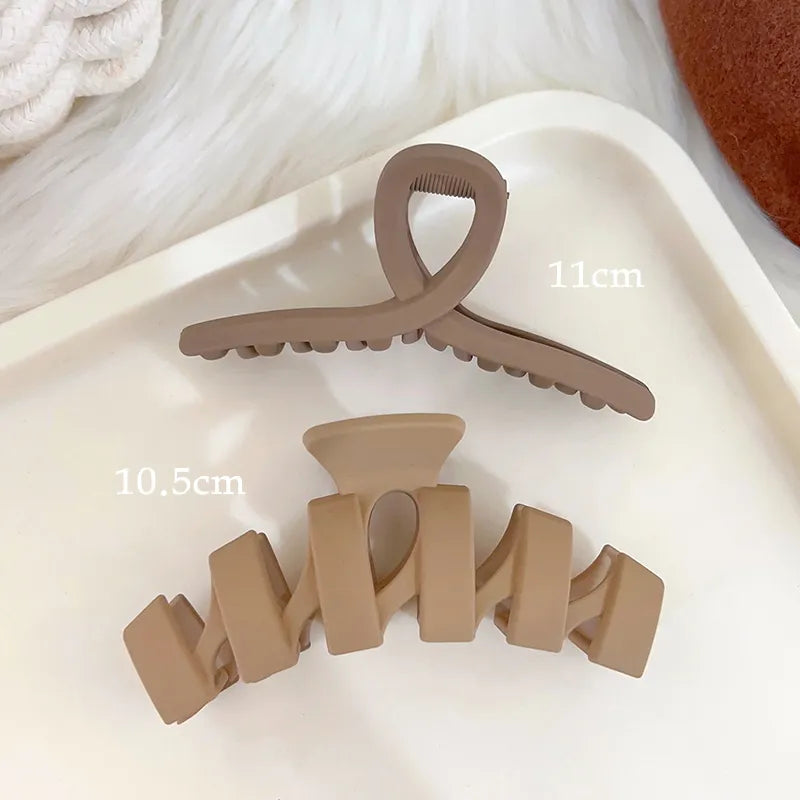 Kopfbedeckung Set Neue Damenmode Krallenclip Kaffee Schwarz Acryl Große Haarklammer Koreanisch Für Mädchen Clip Barrette Haarschmuck