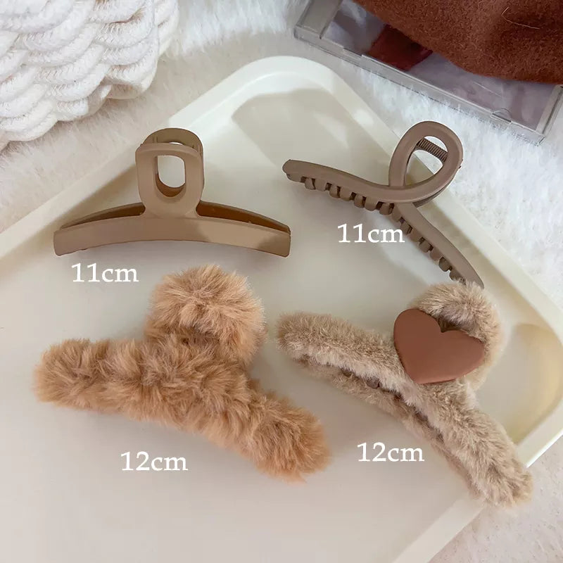 Kopfbedeckung Set Neue Damenmode Krallenclip Kaffee Schwarz Acryl Große Haarklammer Koreanisch Für Mädchen Clip Barrette Haarschmuck