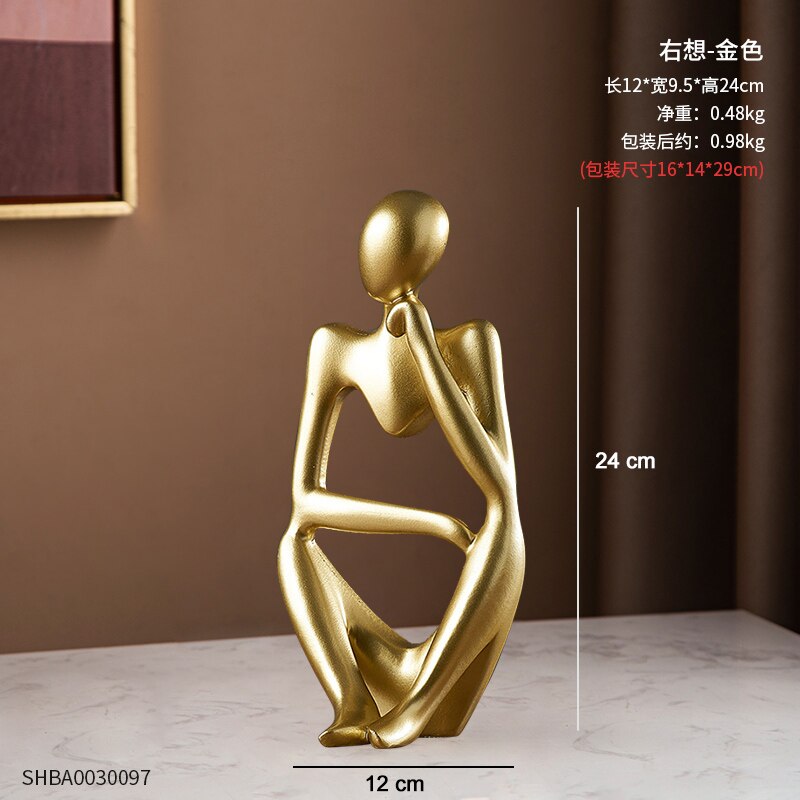 Goldene dekorative Tierstatue