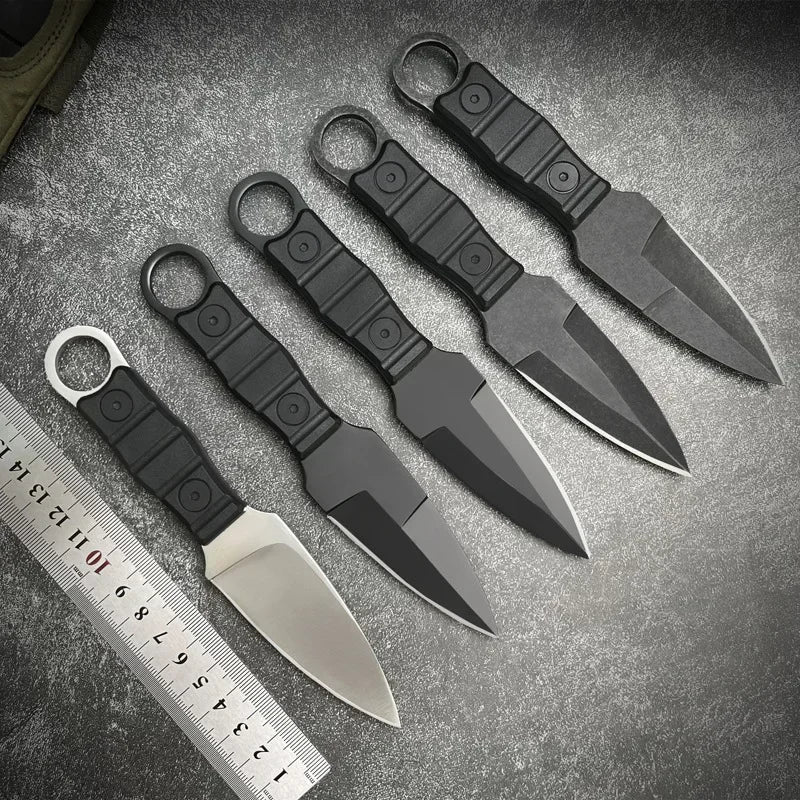 2024 Outdoor Kleines Gerades Messer – Hochhärtendes Überlebens- und Multifunktionsmesser mit K Scheide für Camping EDC Tragbare Nutzung
