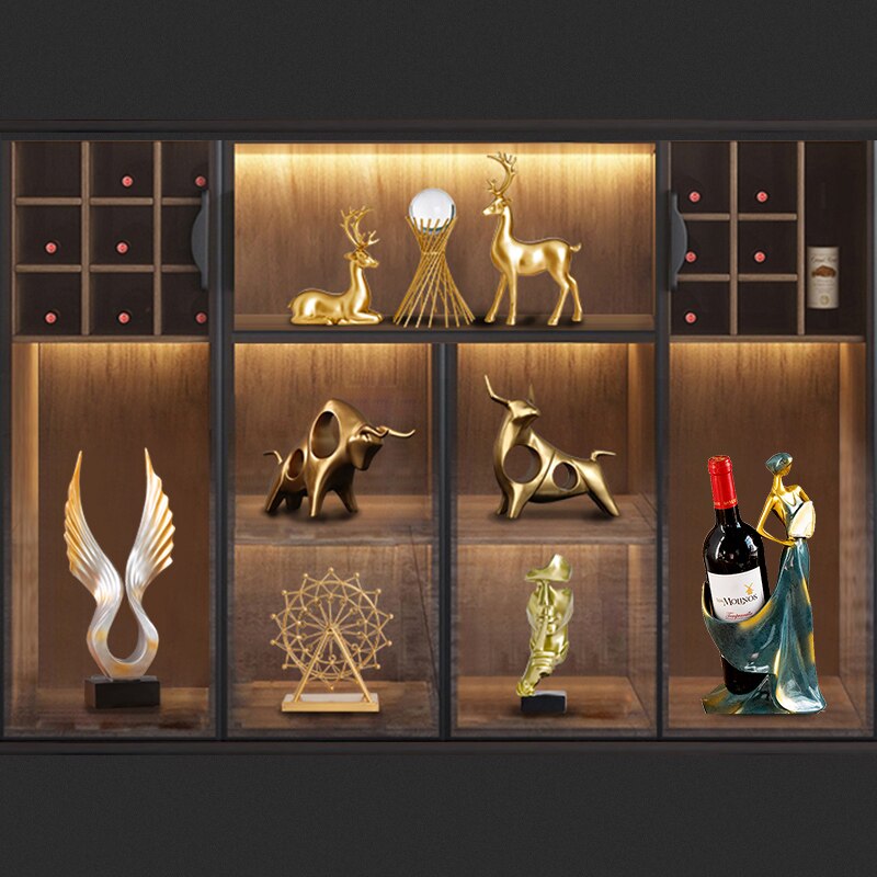 Goldene dekorative Tierstatue