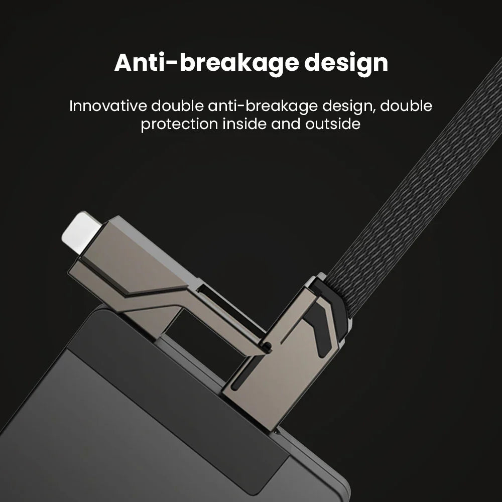 4-in-1 Das Kabel Schnellladegerät für iPhone Serie und Samsung Serie