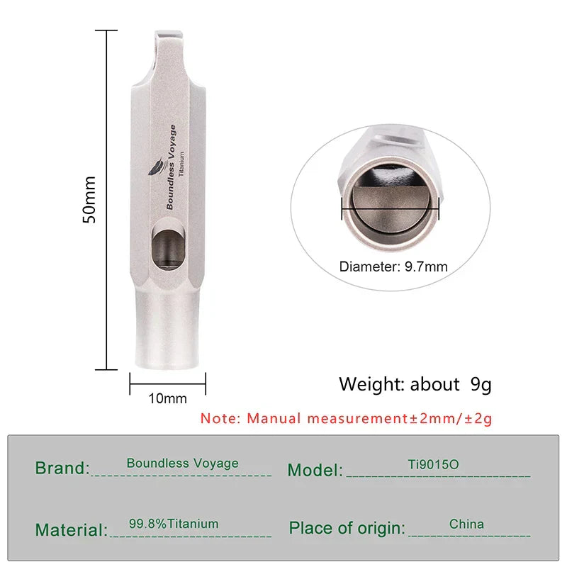Beheers uw veiligheid: Originele Boundless Voyage titanium fluit - uw onmisbare metgezel voor noodgevallen, overleving en avonturen