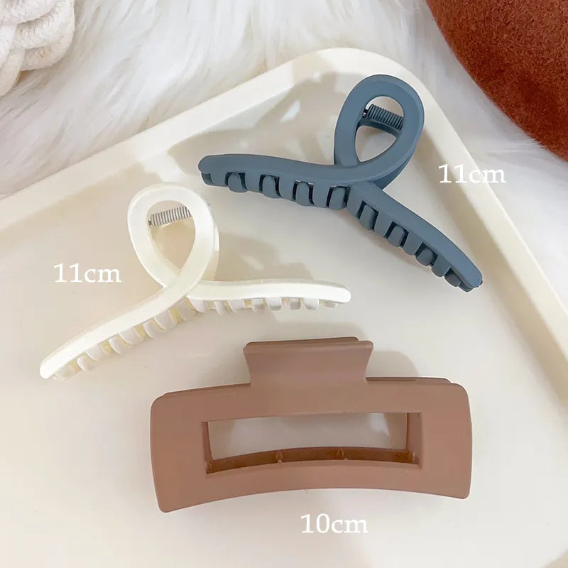 Kopfbedeckung Set Neue Damenmode Krallenclip Kaffee Schwarz Acryl Große Haarklammer Koreanisch Für Mädchen Clip Barrette Haarschmuck
