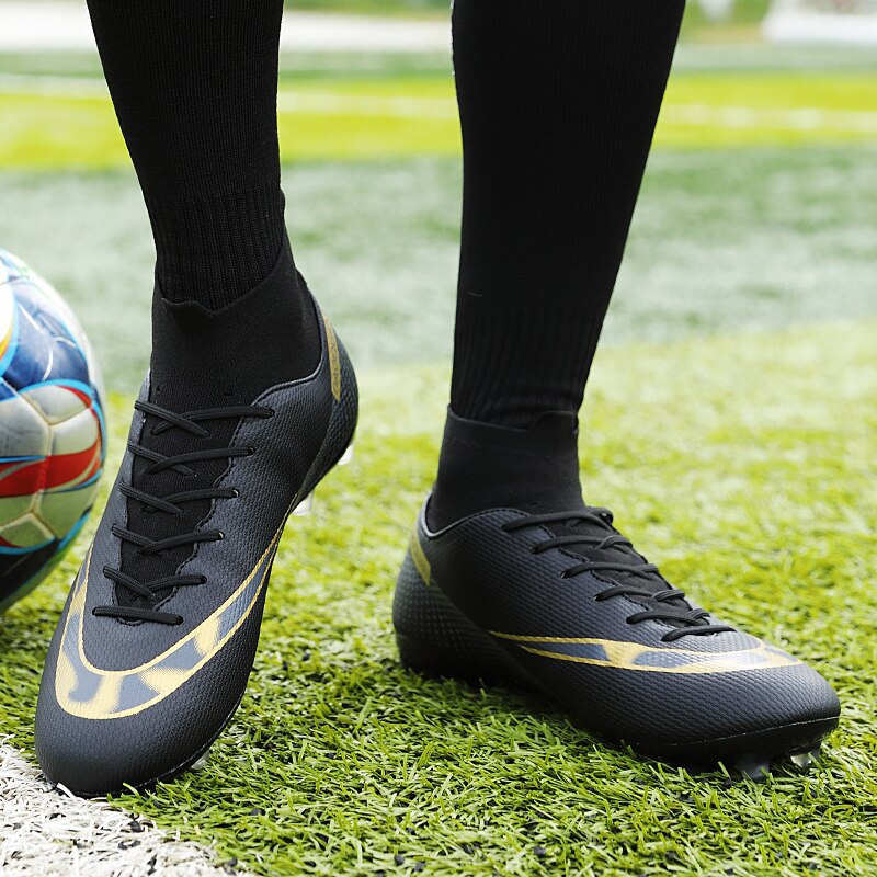 Turf Fußballschuhe Hohe Knöchel Futsal Männer Ag Tf Outdoor Atmungsaktive Fußball Stiefel Rutschfeste Trainer