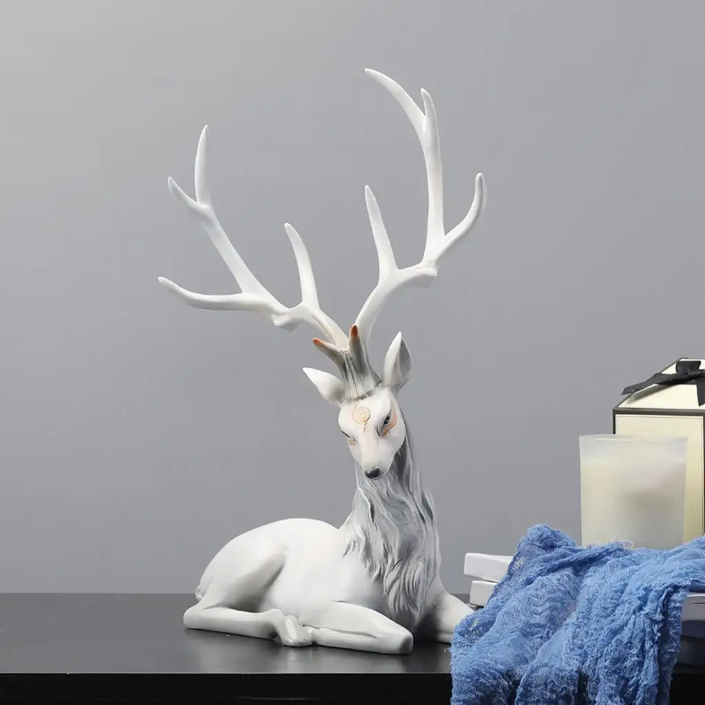 Rehdekoration Rentierornamente Harz ELK Skulptur für das Wohnzimmer Luxus Nordische Wohnkultur Skulpturen Rehfiguren