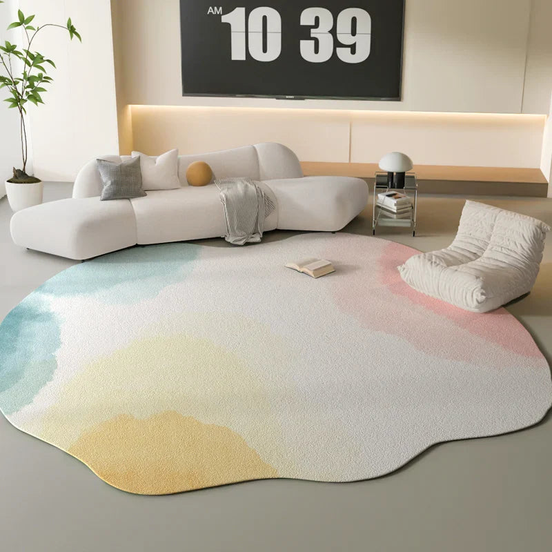 Sandsberg | Sara Luxe Irregulärer Pink Fluffy Teppich – Weich und stilvoll für Schlafzimmer und Wohnzimmer