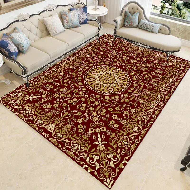 Nordic Schlafzimmer Dekor Teppiche rutschfest Waschbar Veranda Boden Matte Esszimmer Lounge Teppich Retro Ethnischen Stil Teppiche für Wohnzimmer