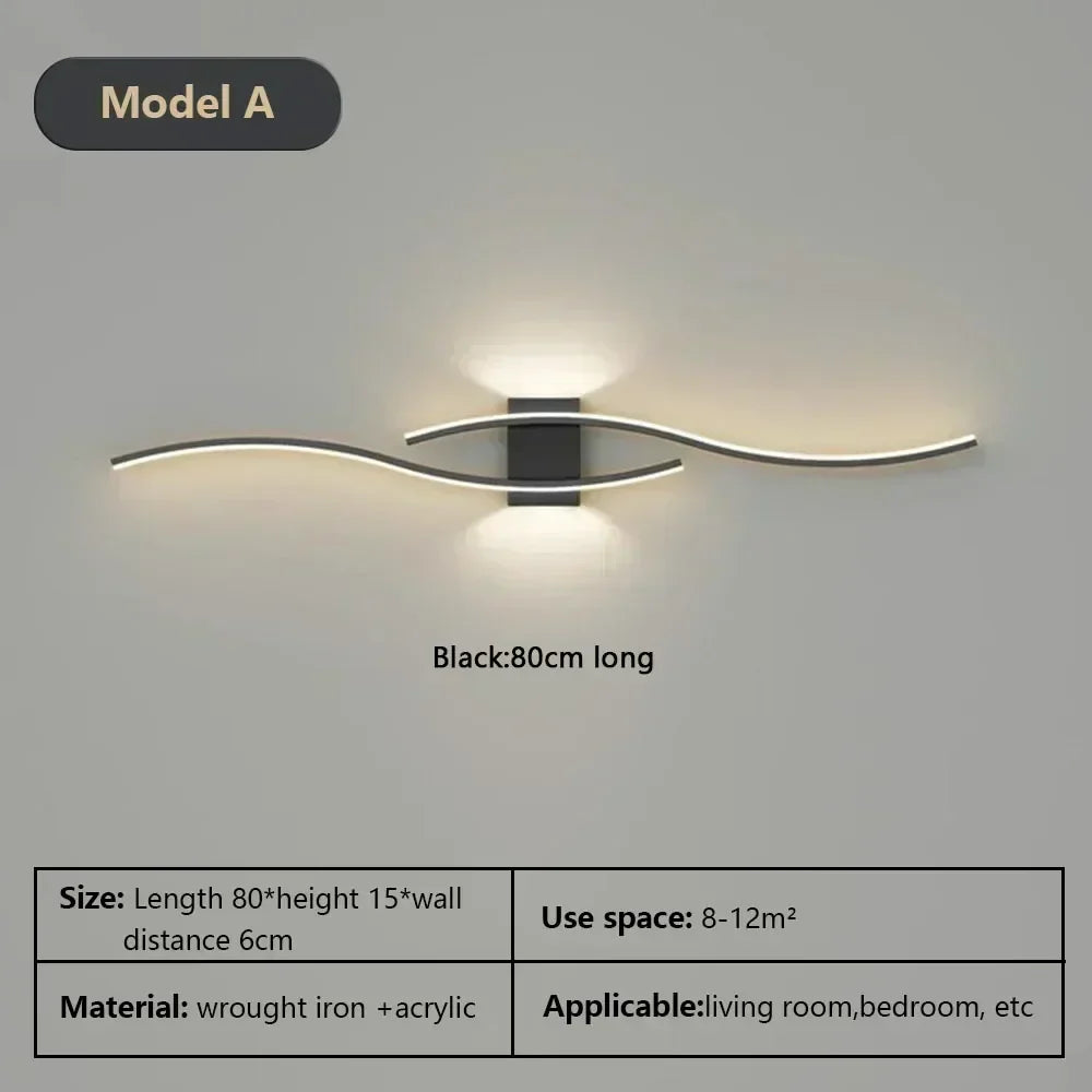 Moderne LED-Wandleuchte – Wandbeleuchtung für Wohnzimmer, Schlafzimmer und Flur – Stilvolle Innenraumbeleuchtung