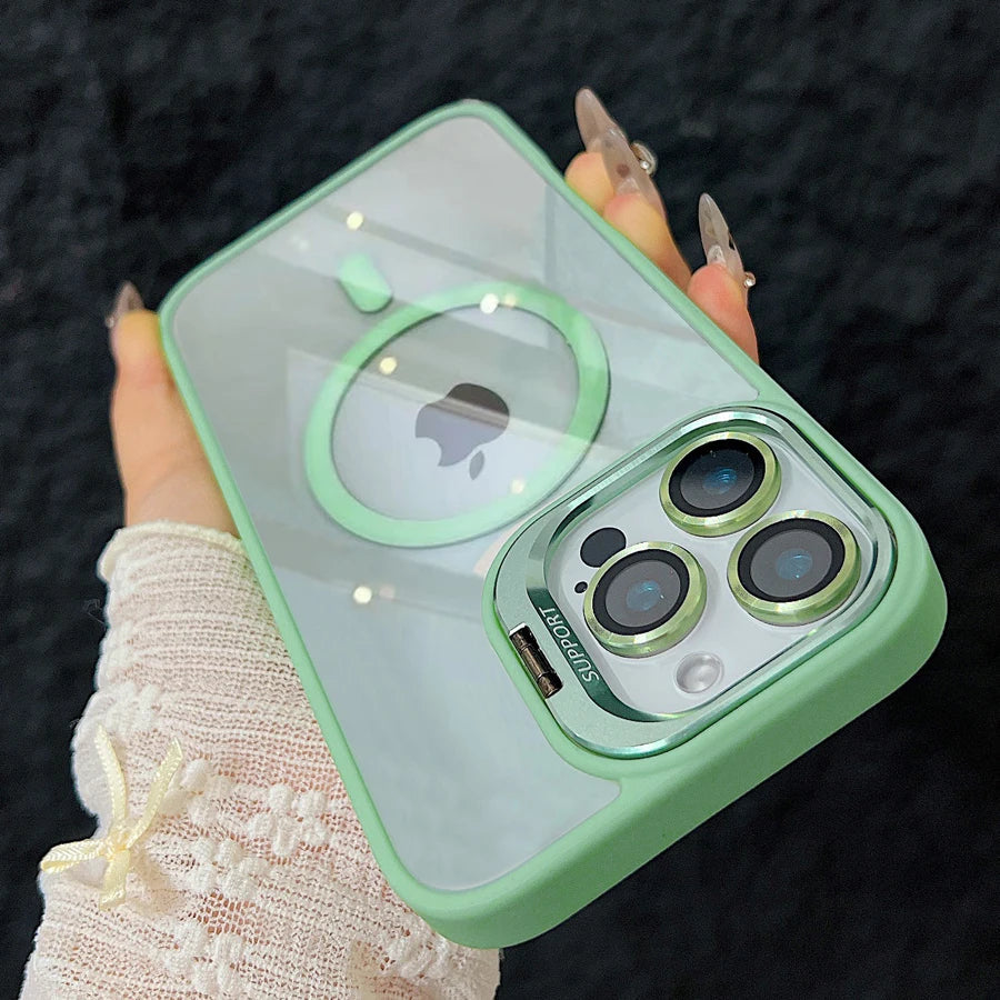 Sandsberg | Magnetische Magsafe Handyhülle Ständer Glaslinsenschutz Abdeckung