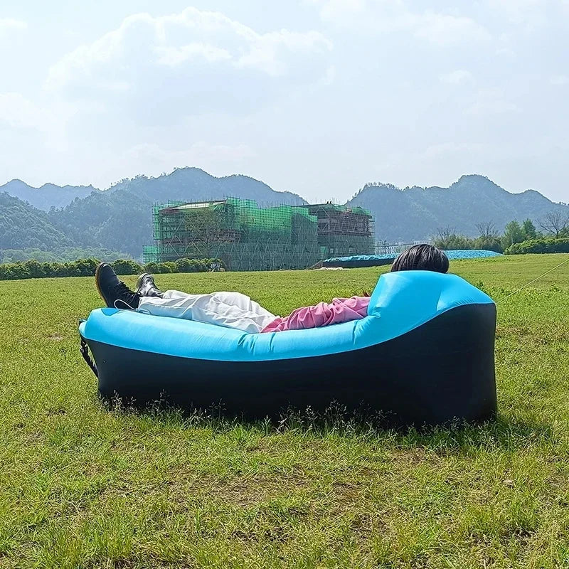 Schnell aufblasbares Luftsofa-Bett: Trend Outdoorschlafsack mit lässigem Strandsofa-Design | Hochwertiges 240*70cm aufblasbares Luftkissen