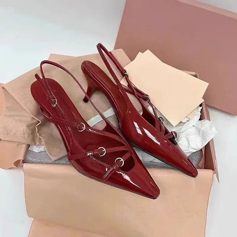 Patentleder Quadratzehen Damen Pumps 6cm hohe Absätze Elegante Frühling Sommer Büro Damen Schuhe