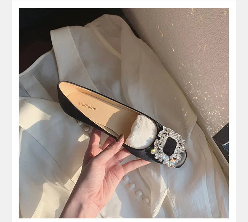 Büro Damen Schuhe Frauen Ballerinas Frühling Sommer Elegant Einzeln Schwarz Pink Grün