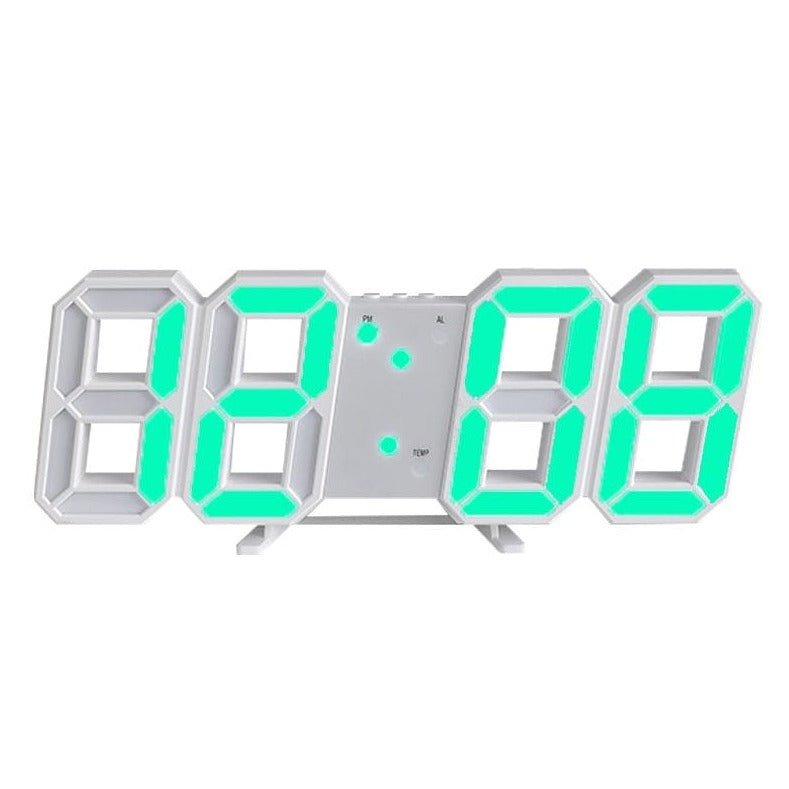 Sandsberg 3D LED Wanduhr | Moderne Digitale Uhr | Dimmbares LED Licht | Stilvolle Wanddeko