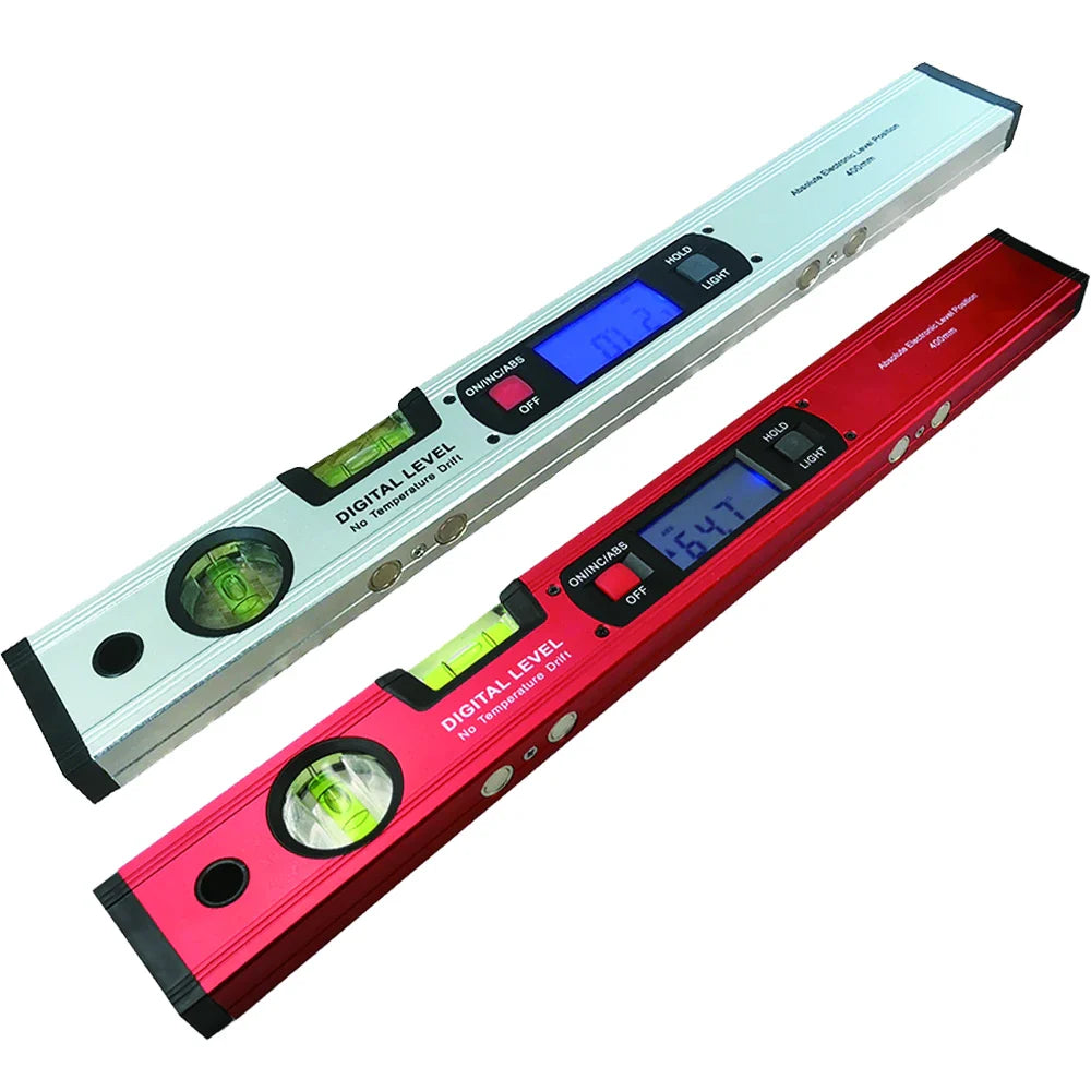 Digitaler Protractor Winkelmesser | 360° Elektronisches Neigungsmesser mit optionalen Magneten | Wasserwaage & Gefälle Testlineal - 400mm Länge