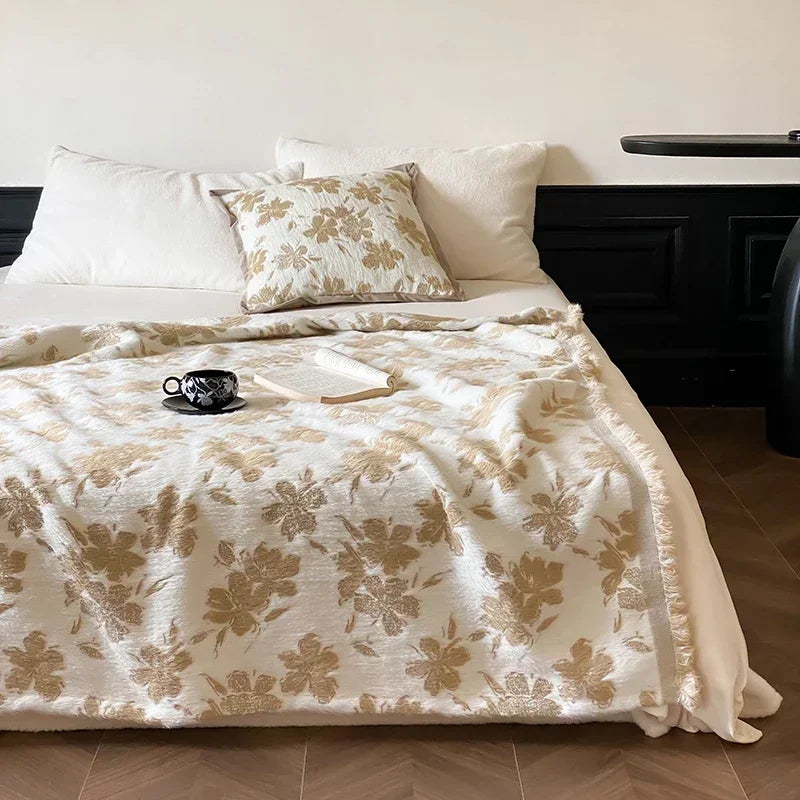 Sandsberg Hochwertige Herbst Winter Warme Decken für Sofa Schmetterling Jacquard Imitation Nerzfell Wärme Decke Hochwertige Schal Decke