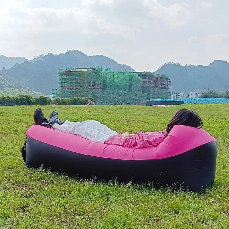 Schnell aufblasbares Luftsofa-Bett: Trend Outdoorschlafsack mit lässigem Strandsofa-Design | Hochwertiges 240*70cm aufblasbares Luftkissen