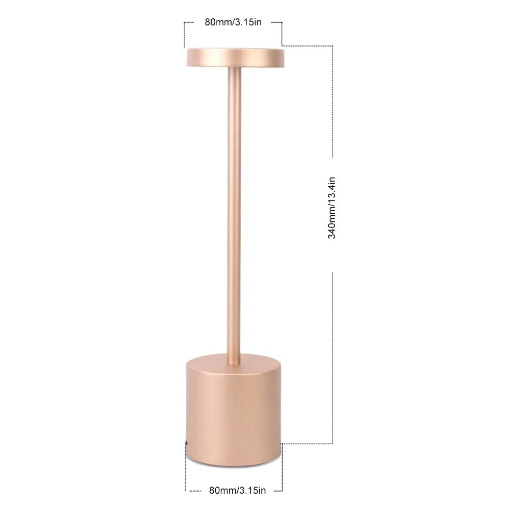 Einfache Tischlampe USB wiederaufladbare kabellose Tischlampe Restaurant Bar Retro Nachtlampe tragbare wiederaufladbare Touch-Tischlampe